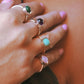 "ANELLO PIETRA LUCE ORO ROSA"